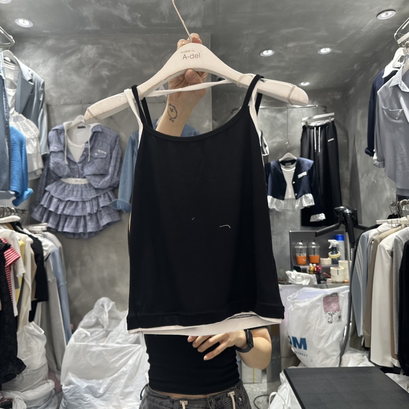 A-DEL直郵韓國代購㊣女裝新品25春夏時尚推薦人氣吊帶背心A-DEL吊帶/背心圖色2