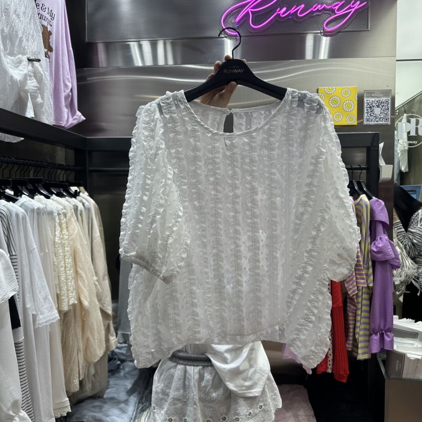 RUNWAY-런웨이直郵韓國代購㊣女裝新款熱賣25春夏休閑時尚T恤RUNWAYT恤圖色2