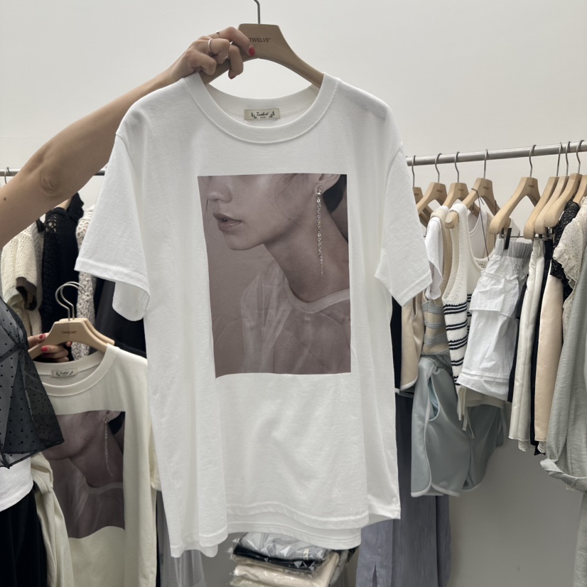 TWELVE韓國直郵㊣女裝新品25春夏時尚推薦人氣休閑熱賣T恤TWELVET恤圖色1