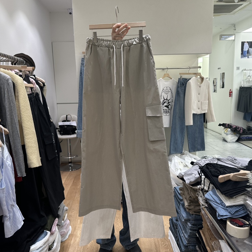 VIBELLE直郵韓國代購㊣女裝新品休閑熱賣人氣時尚25春夏休閑褲VIBELLE休閑褲圖色2