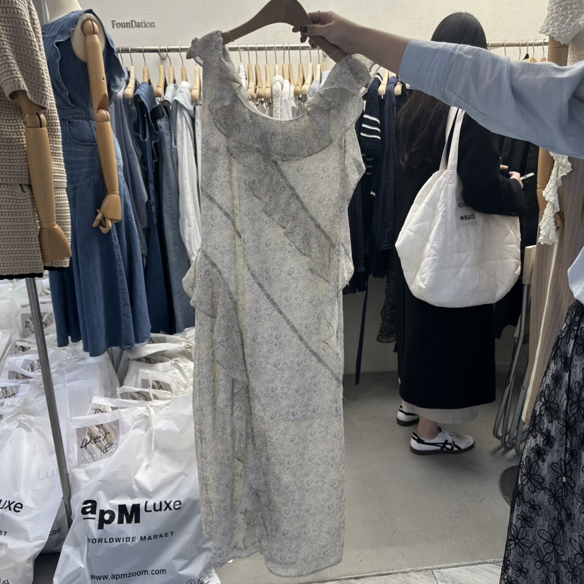FOUNDATION韓國直郵㊣東大門實拍女裝新款休閑時尚25春夏連衣裙FOUNDATION連衣裙圖色2