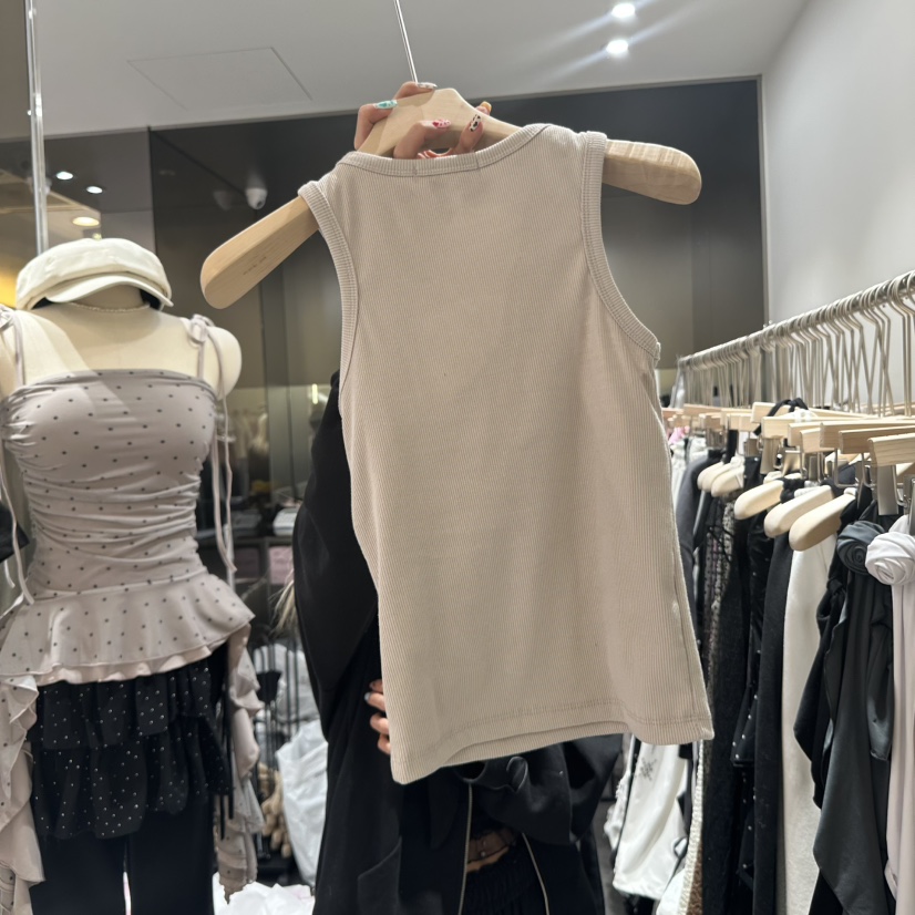 OUR MINUTE直郵韓國代購㊣女裝新品休閑25春夏時尚吊帶背心OUR MINUTE吊帶/背心