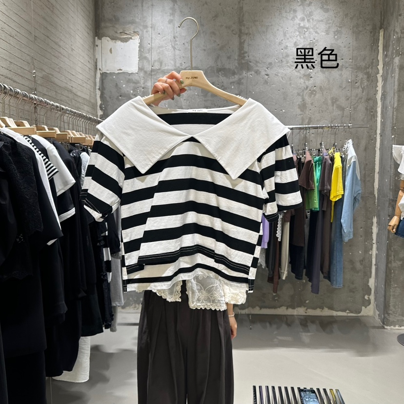 JUNI韓國㊣直郵東大門代購女裝新品推薦時尚人氣25春夏休閑T恤my juniT恤