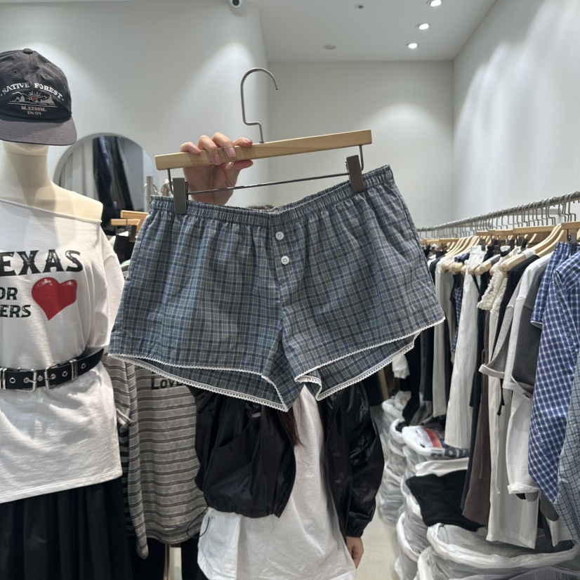 W.FATAL韓國㊣直郵東大門代購女裝新款推薦25春夏短褲格紋W.FATAL短褲