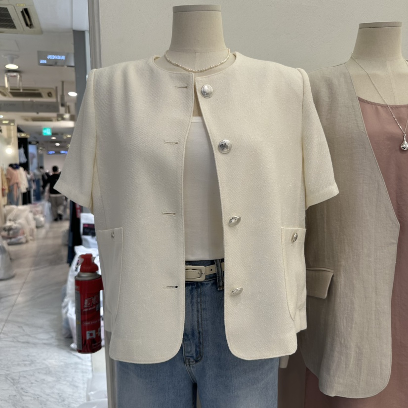 GRACIA直郵韓國代購㊣女裝新品時尚熱賣推薦休閑夾克粗花呢GRACIA夾克