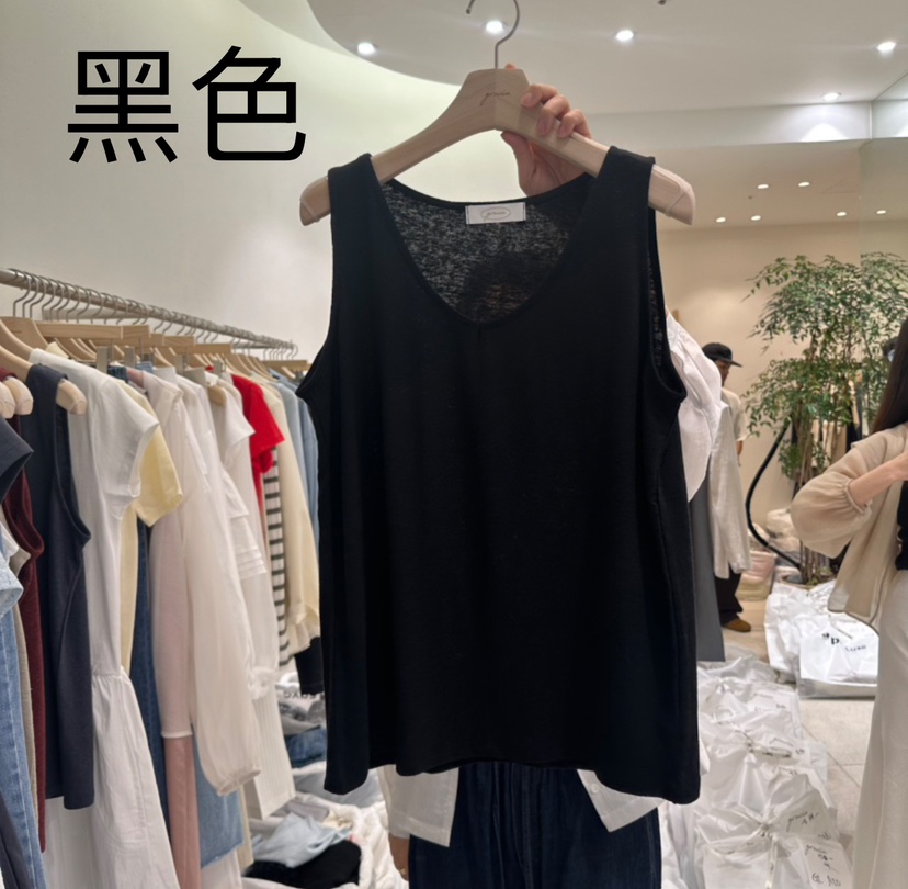 GRACIA韓國㊣直郵東大門代購女裝新品熱賣休閑吊帶背心亞麻GRACIA吊帶/背心圖色4