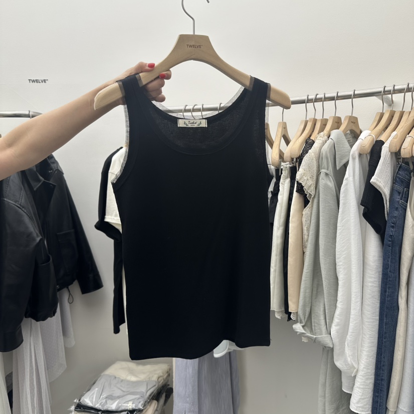 TWELVE韓國㊣直郵東大門代購女裝新品時尚休閑25春夏吊帶背心TWELVE吊帶/背心圖色3
