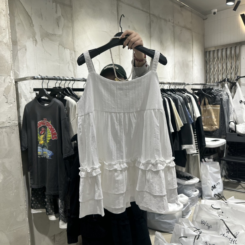 VANTA直郵韓國代購㊣女裝新品人氣熱賣25春夏休閑時尚吊帶背心VANTA吊帶/背心