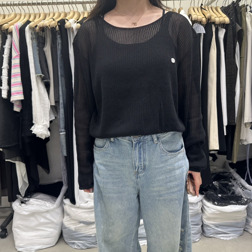 VIVEL韓國直郵㊣女裝新品熱賣人氣推薦休閑時尚25春夏針織衫VIVEL針織衫圖色2