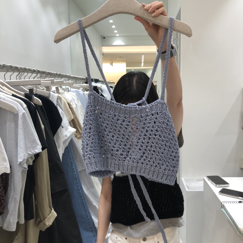 ASOME韓國㊣直郵東大門代購女裝新品休閑25春夏吊帶背心不含內搭A.SOME吊帶/背心圖色2