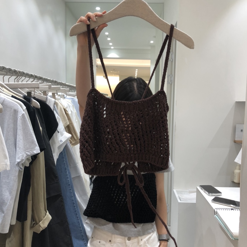 ASOME韓國㊣直郵東大門代購女裝新品休閑25春夏吊帶背心不含內搭A.SOME吊帶/背心圖色3