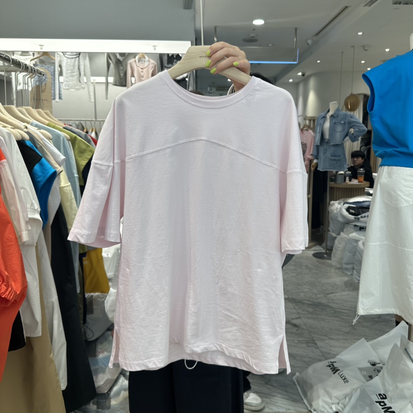 REVE-L韓國直郵㊣女裝新品25春夏休閑推薦時尚人氣熱賣T恤REVE-LT恤圖色2
