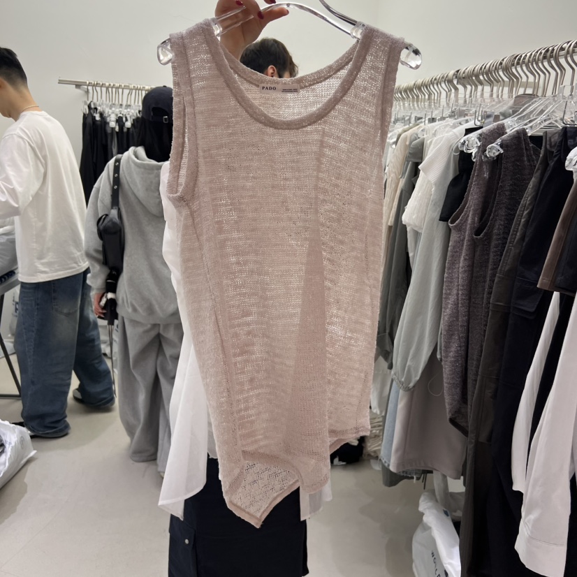 PADO韓國直郵㊣東大門實拍女裝新品時尚25春夏推薦吊帶背心PADO吊帶/背心
