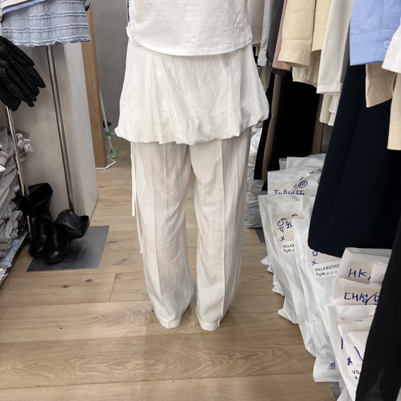 VILLABUTTON韓國㊣直郵東大門代購女裝新品推薦熱賣25春夏休閑褲VILLABUTTON休閑褲