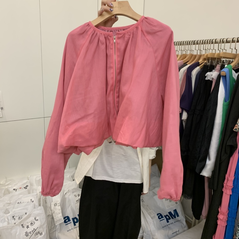 DOHWAJI韓國㊣直郵東大門代購女裝新品時尚休閑推薦夾克亞麻DOHWAJI夾克圖色2