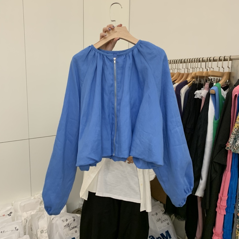 DOHWAJI韓國㊣直郵東大門代購女裝新品時尚休閑推薦夾克亞麻DOHWAJI夾克圖色3