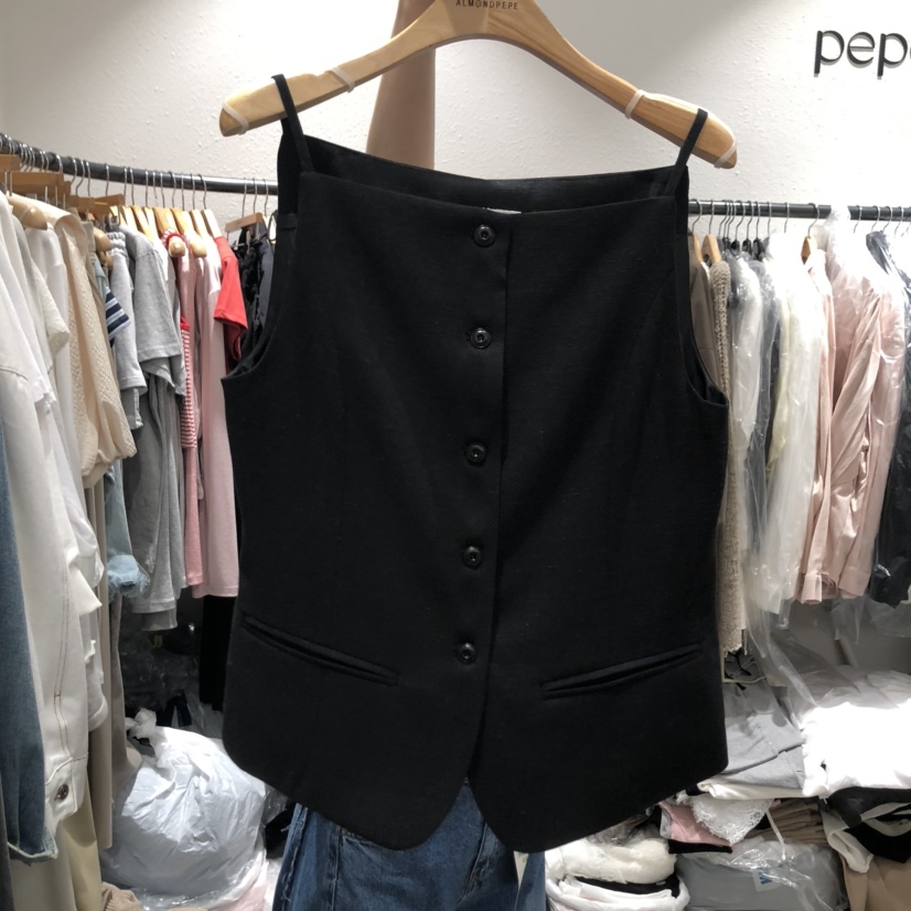 ALMOND PEPE直郵韓國代購㊣女裝新品休閑時尚人氣熱賣馬甲ALMOND PEPE馬甲圖色3