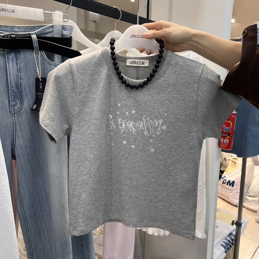 RUMIRU/AWEAR韓國㊣直郵東大門代購女裝新品人氣25春夏T恤awear/RUMIRUT恤