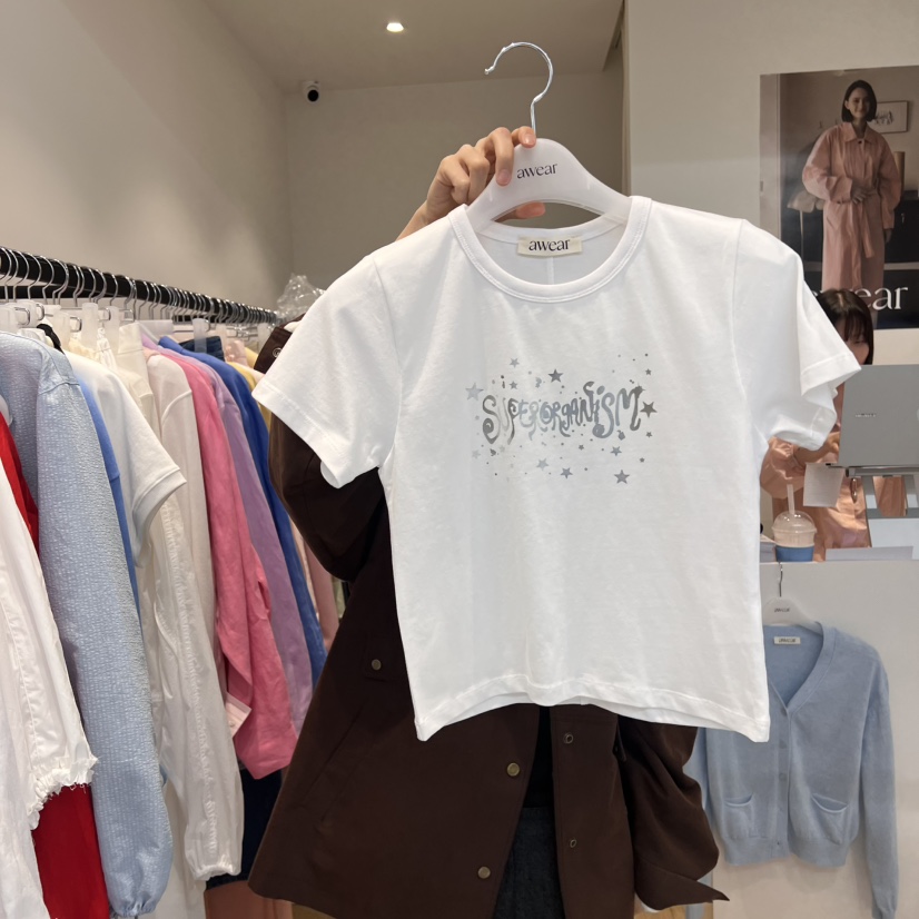RUMIRU/AWEAR韓國㊣直郵東大門代購女裝新品人氣25春夏T恤awear/RUMIRUT恤圖色2
