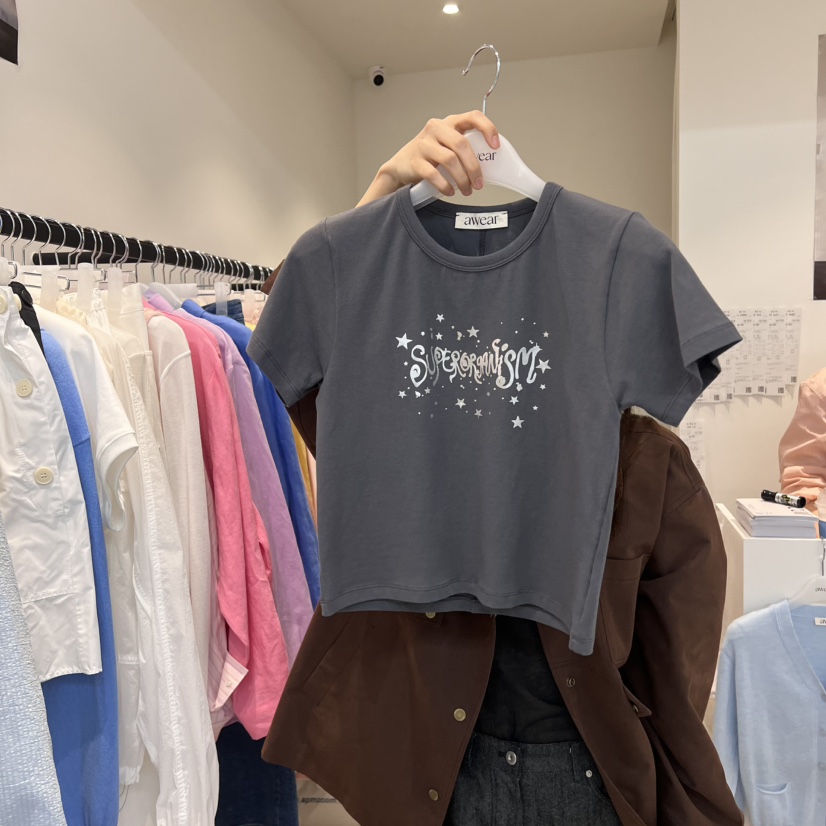 RUMIRU/AWEAR韓國㊣直郵東大門代購女裝新品人氣25春夏T恤awear/RUMIRUT恤圖色3
