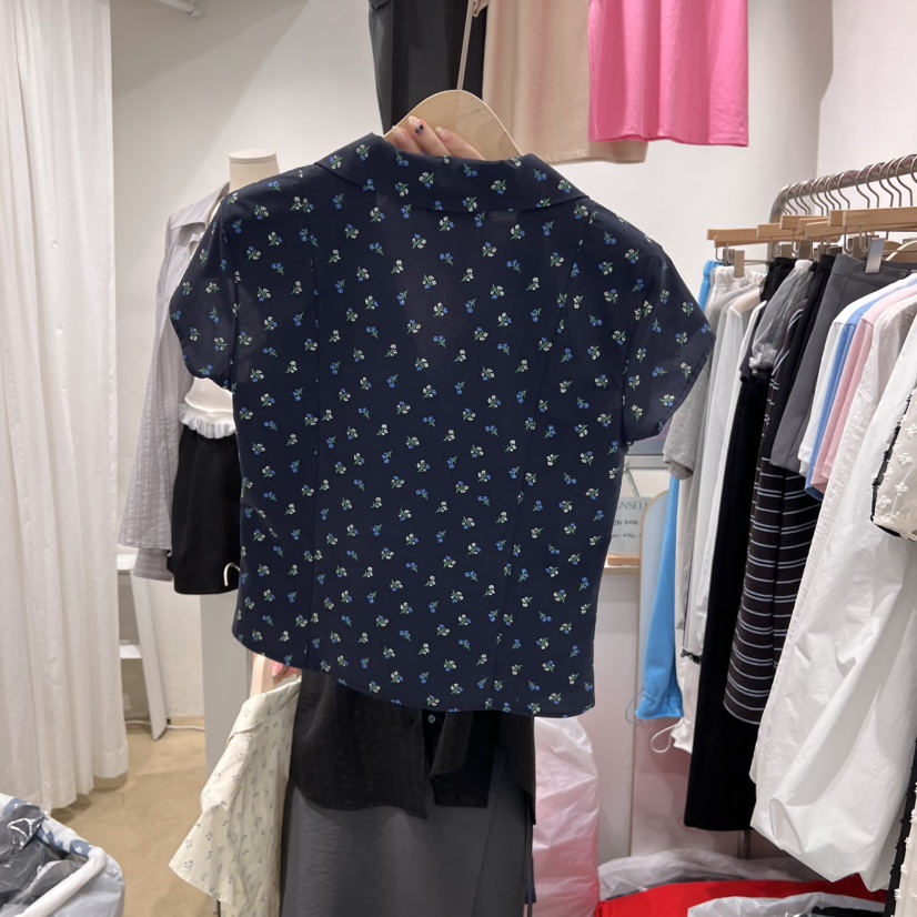 MUNSELL韓國㊣直郵東大門代購女裝新品25春夏熱賣襯衫蕾絲衫MUNSELL襯衫/蕾絲衫