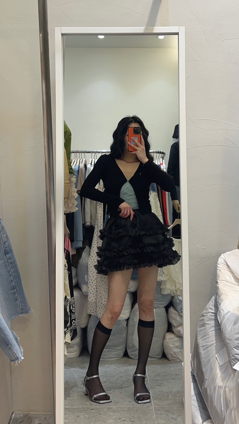 ROU.TINE直郵韓國代購㊣女裝新品休閑25春夏時尚針織衫開衫ROU.TINE針織衫