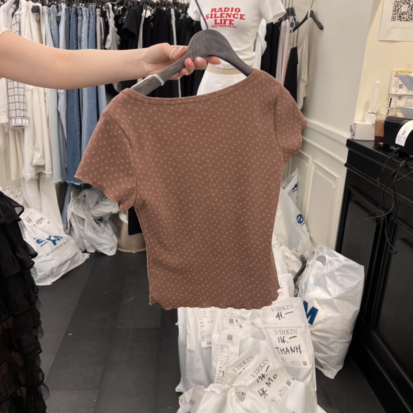 VIRKIN韓國㊣直郵東大門代購女裝新品25春夏人氣休閑時尚T恤VIRKINT恤