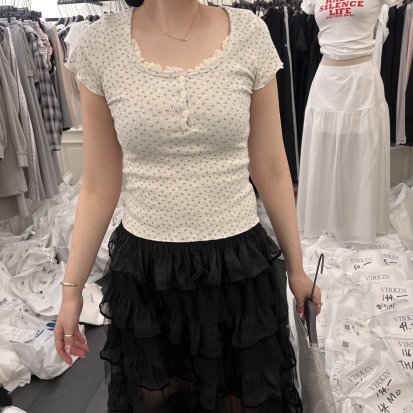 VIRKIN韓國㊣直郵東大門代購女裝新品25春夏人氣休閑時尚T恤VIRKINT恤圖色2