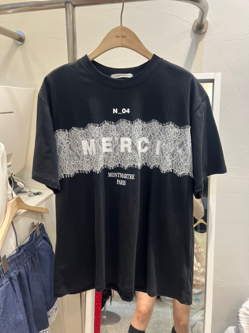 ROU.TINE直郵韓國代購㊣女裝新品休閑人氣推薦熱賣25春夏T恤ROU.TINET恤圖色2