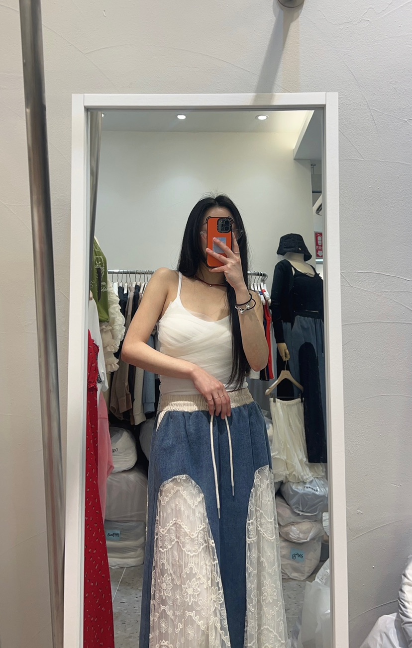 ROU.TINE韓國㊣直郵東大門代購女裝新款熱賣25春夏吊帶背心ROU.TINE吊帶/背心