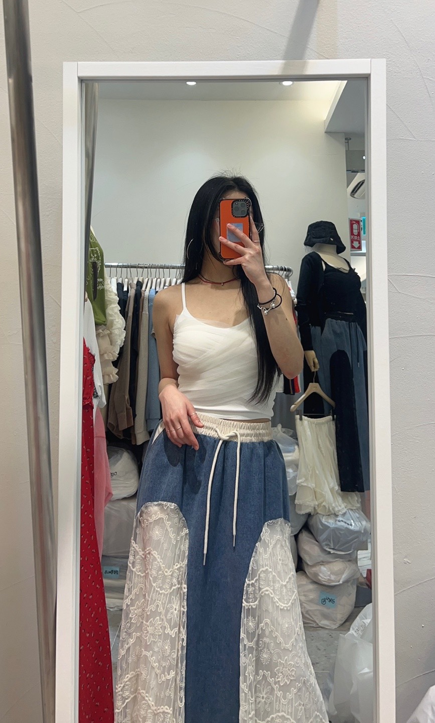 ROU.TINE韓國㊣直郵東大門代購女裝新款熱賣25春夏吊帶背心ROU.TINE吊帶/背心