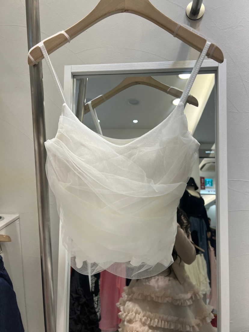 ROU.TINE韓國㊣直郵東大門代購女裝新款熱賣25春夏吊帶背心ROU.TINE吊帶/背心