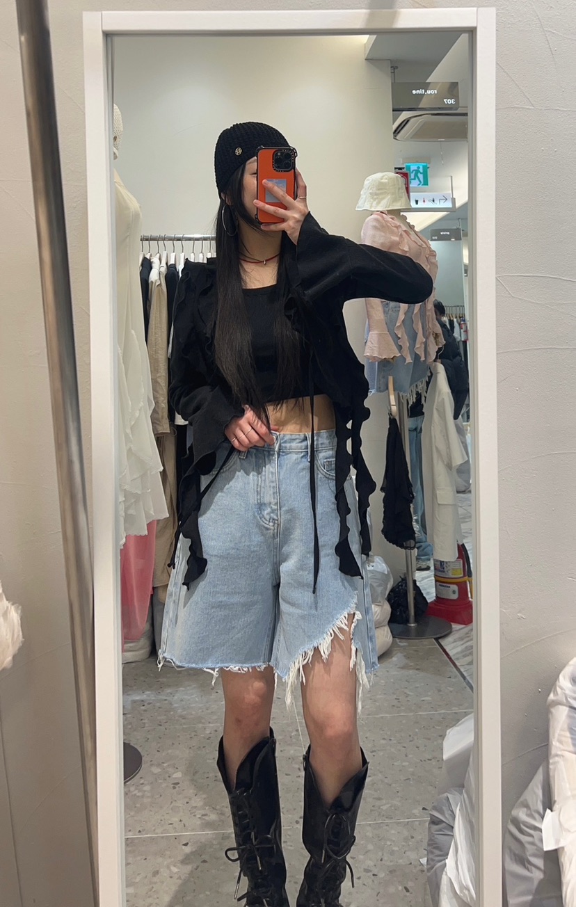 ROU.TINE韓國直郵㊣女裝新款休閑25春夏推薦時尚襯衫蕾絲衫ROU.TINE襯衫/蕾絲衫