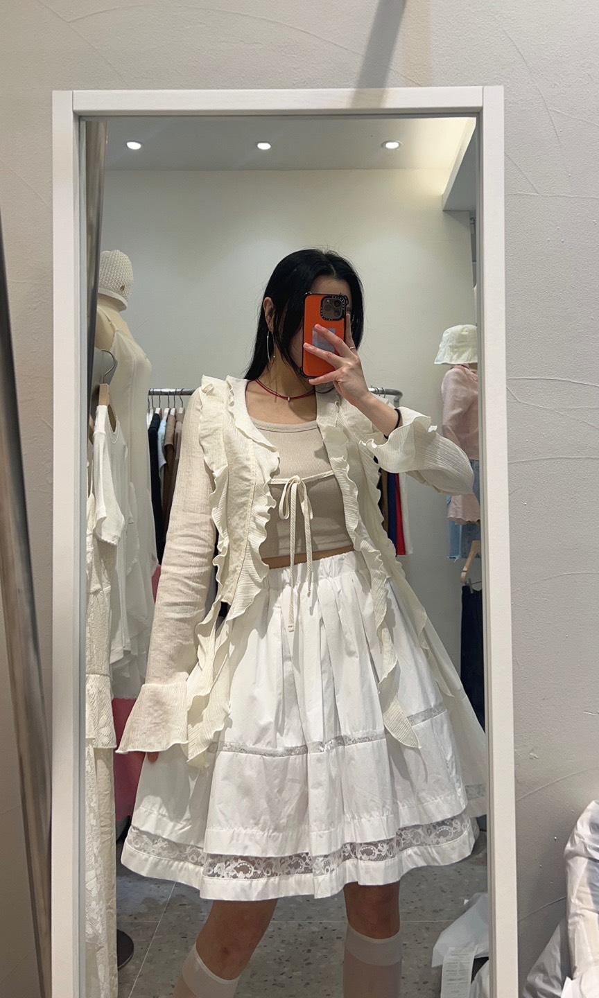 ROU.TINE韓國直郵㊣女裝新款休閑25春夏推薦時尚襯衫蕾絲衫ROU.TINE襯衫/蕾絲衫