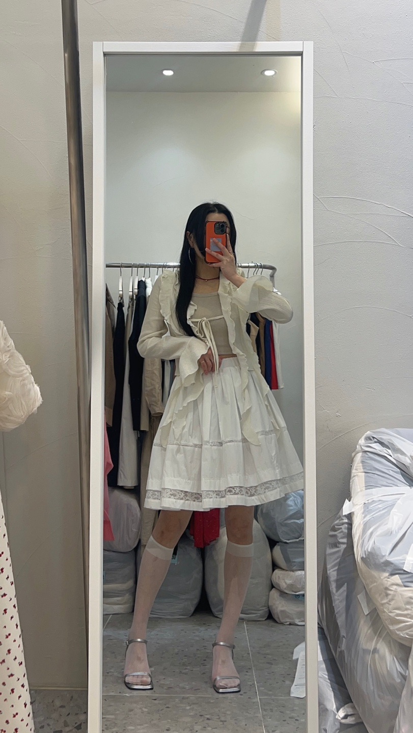 ROU.TINE韓國直郵㊣女裝新款休閑25春夏推薦時尚襯衫蕾絲衫ROU.TINE襯衫/蕾絲衫