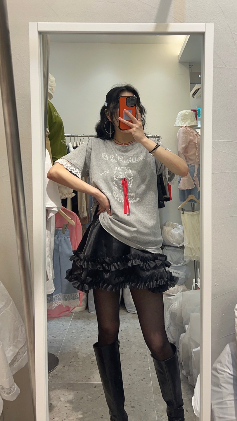 ROU.TINE直郵韓國代購㊣女裝新款時尚推薦熱賣人氣休閑T恤ROU.TINET恤