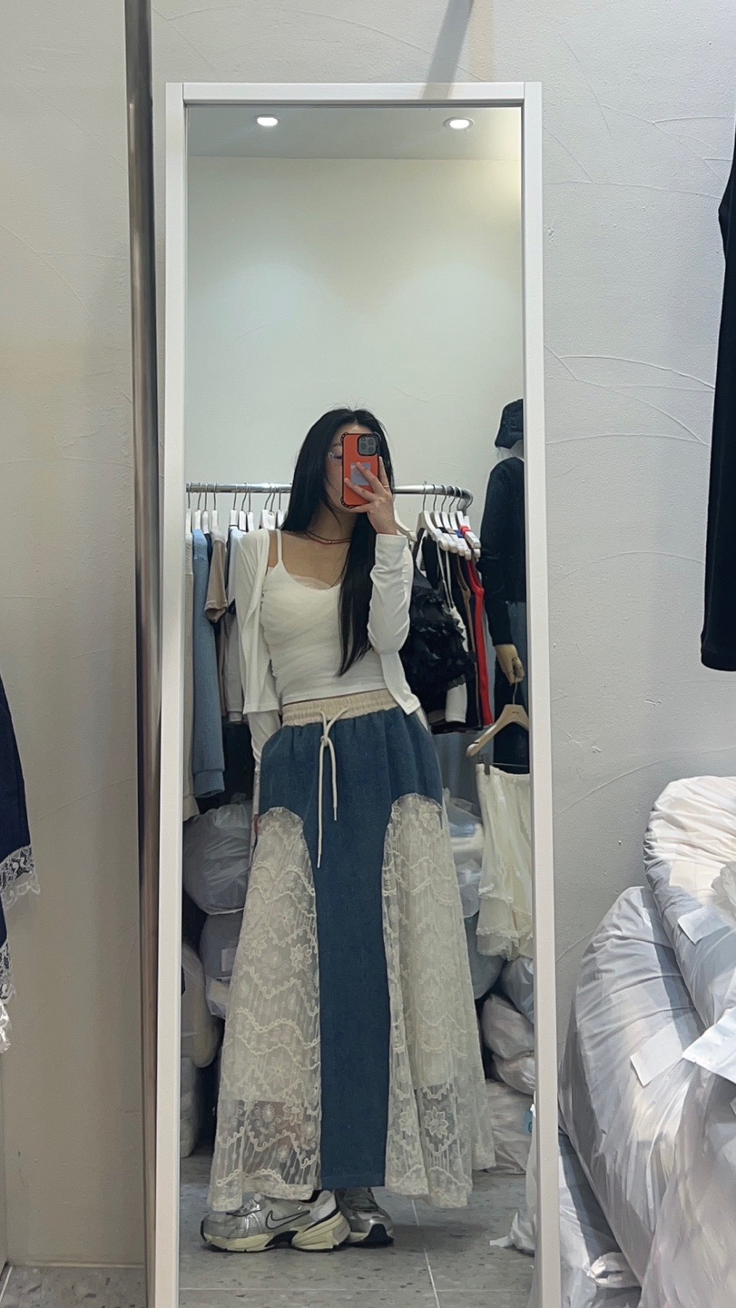 ROU.TINE韓國直郵㊣東大門實拍女裝新款時尚熱賣25春夏長裙ROU.TINE長裙