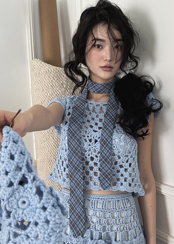 CLODE韓國㊣直郵東大門代購女裝新品人氣25春夏時尚休閑針織衫SUGAR CASE針織衫圖色2