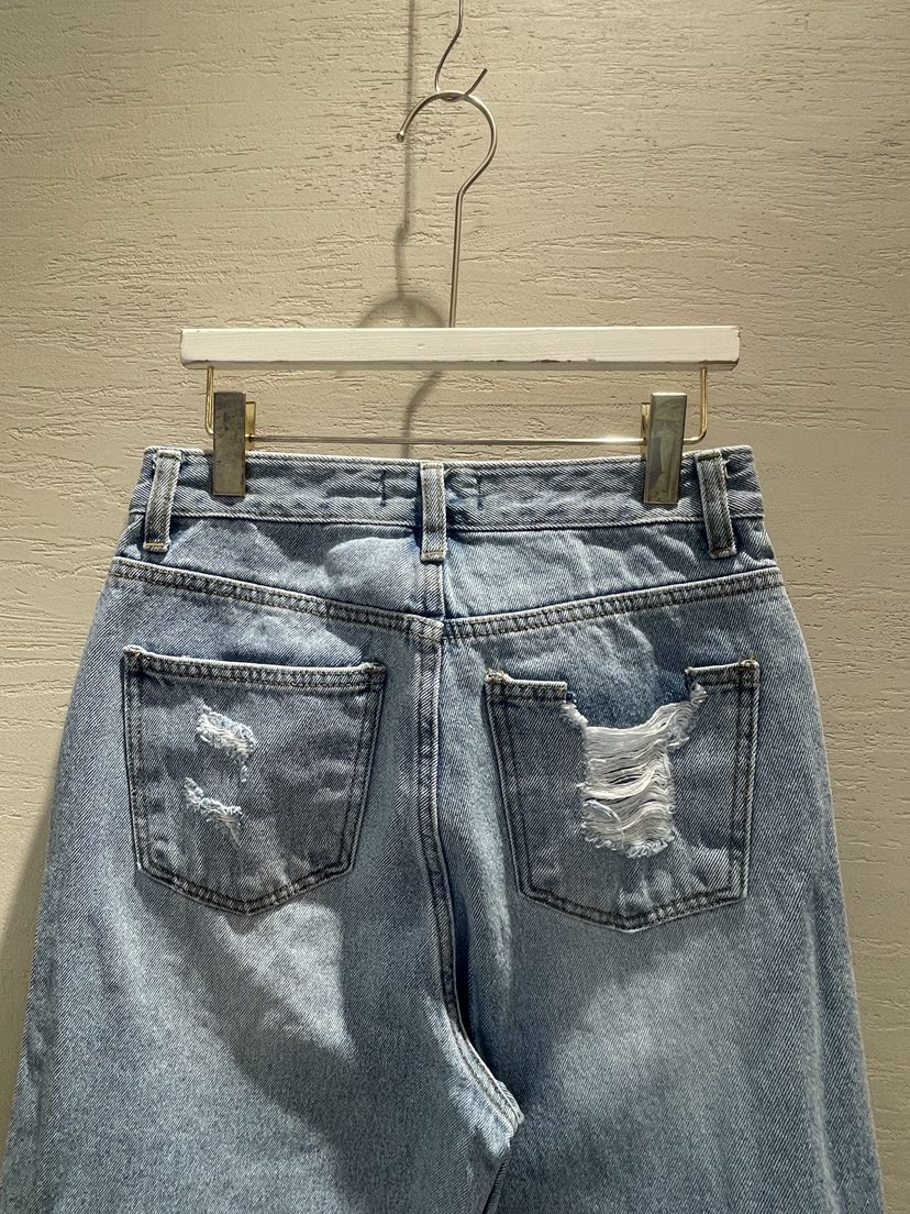 HI HIGH韓國㊣直郵東大門代購女裝新品時尚休閑人氣牛仔褲SEESTAR/hi high牛仔褲