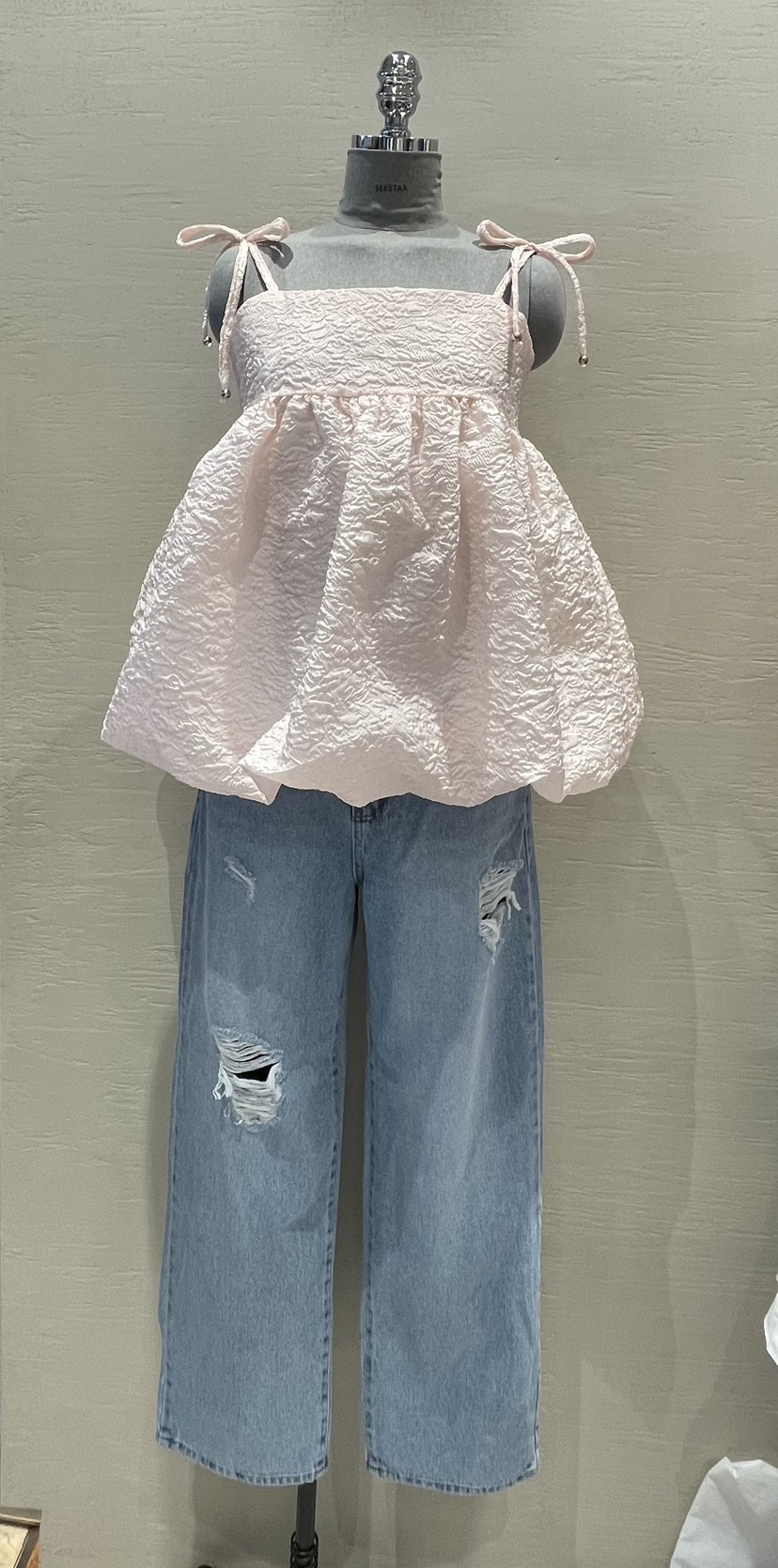 HI HIGH韓國㊣直郵東大門代購女裝新品時尚休閑人氣牛仔褲SEESTAR/hi high牛仔褲