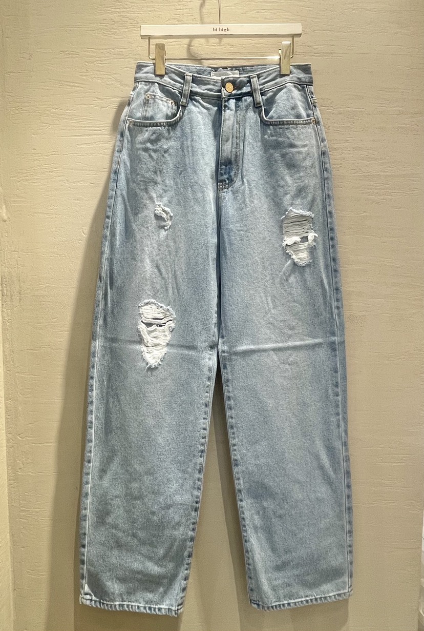 HI HIGH韓國㊣直郵東大門代購女裝新品時尚休閑人氣牛仔褲SEESTAR/hi high牛仔褲