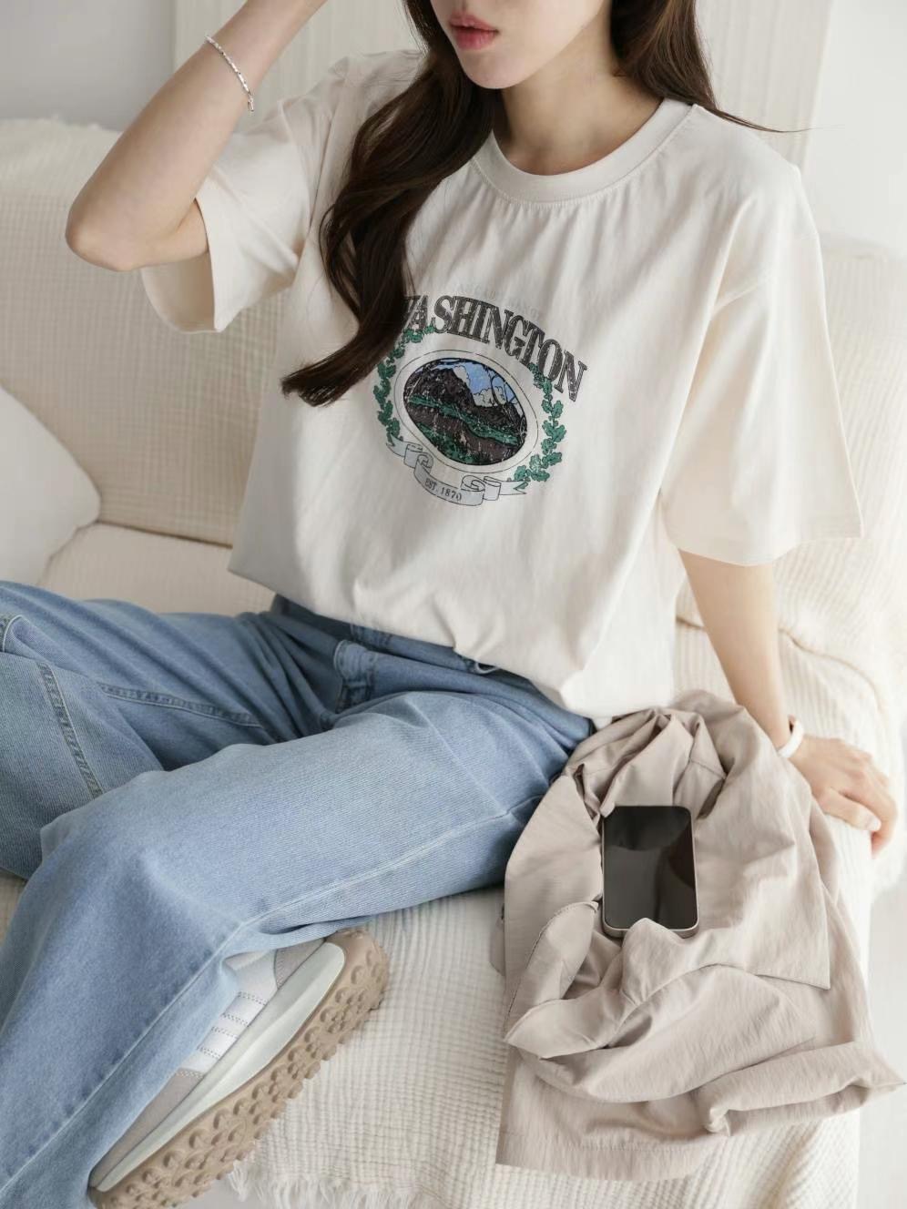 MU 뮤-T東大門實拍女裝新款人氣推薦熱賣時尚職業25春夏T恤MU 뮤-TT恤