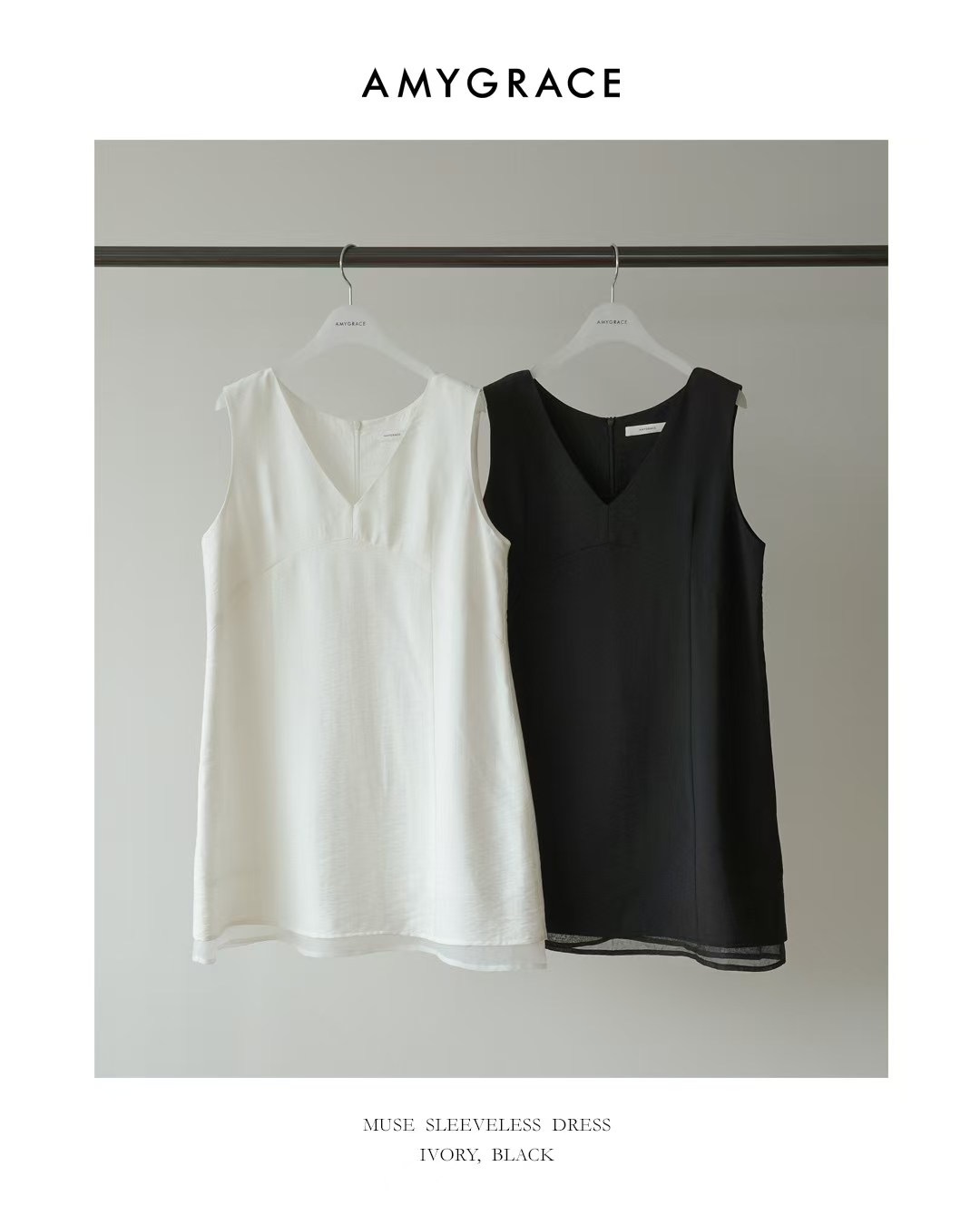 AMYGRACE東大門實拍女士新品25春夏時尚真品休閑人氣連衣裙AMYGRACE連衣裙