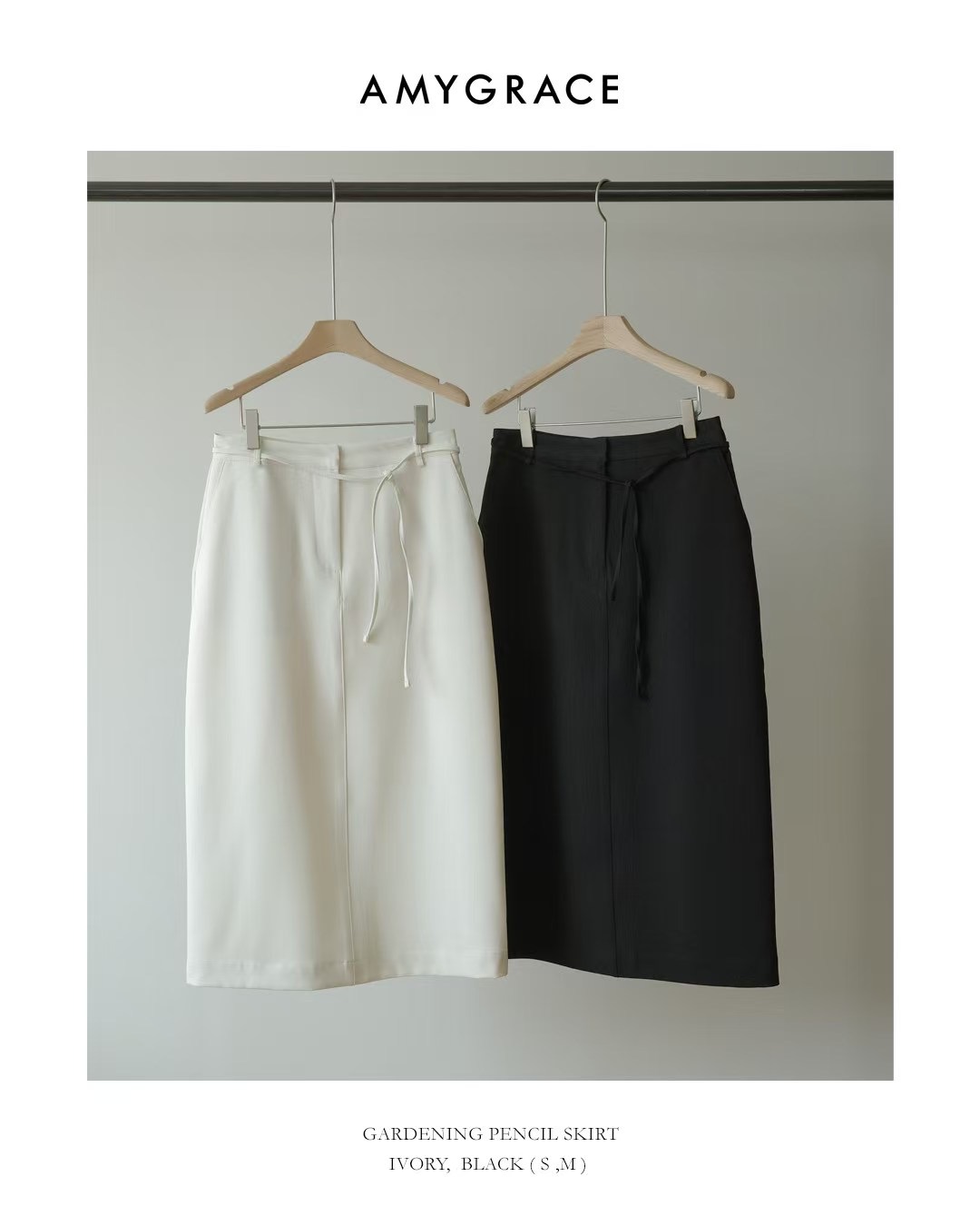 AMYGRACE韓國代購女裝新品25春夏熱賣時尚職業推薦休閑長裙AMYGRACE長裙