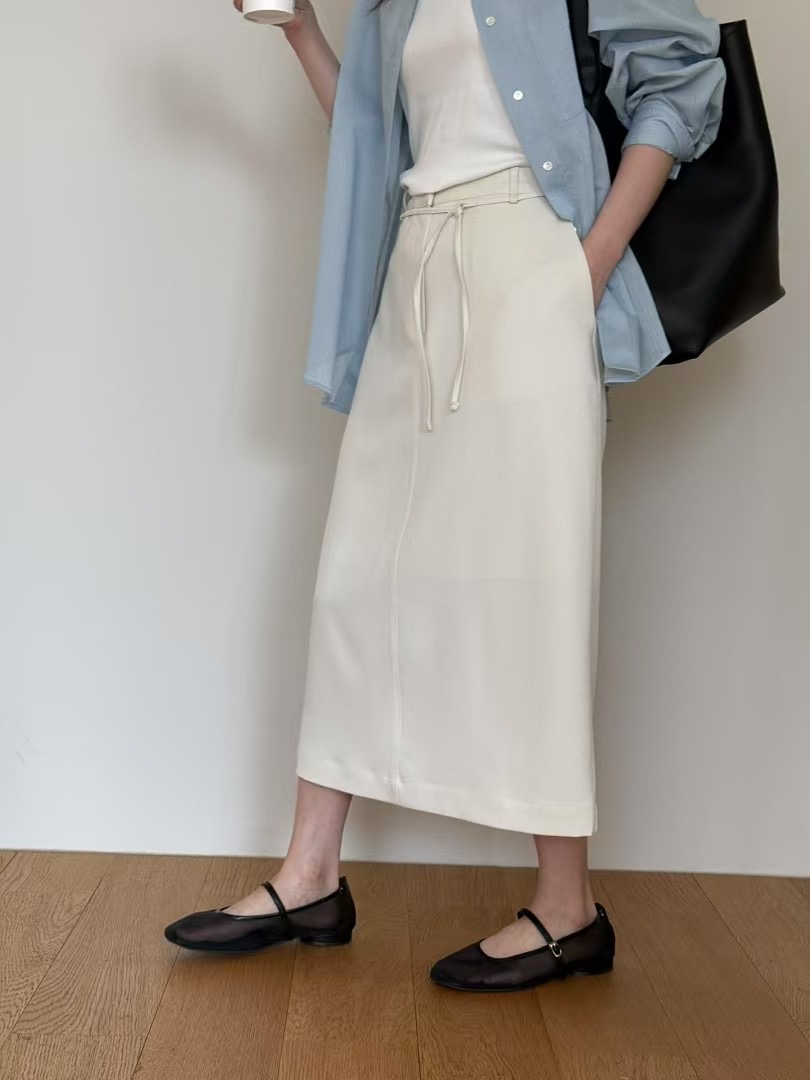AMYGRACE韓國代購女裝新品25春夏熱賣時尚職業推薦休閑長裙AMYGRACE長裙