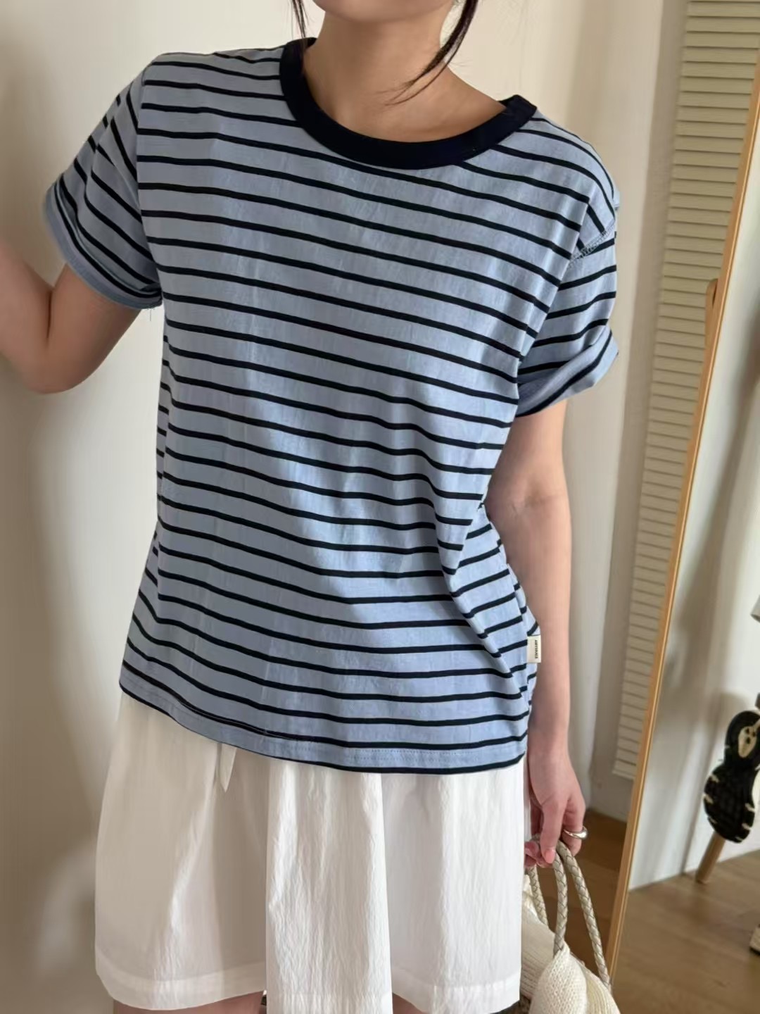 AMYGRACE東大門代購女裝新品時尚25春夏休閑熱賣人氣職業T恤AMYGRACET恤