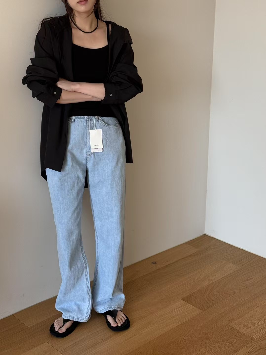 AMYGRACE韓國直郵女裝新品職業推薦時尚熱賣休閑人氣牛仔褲AMYGRACE牛仔褲
