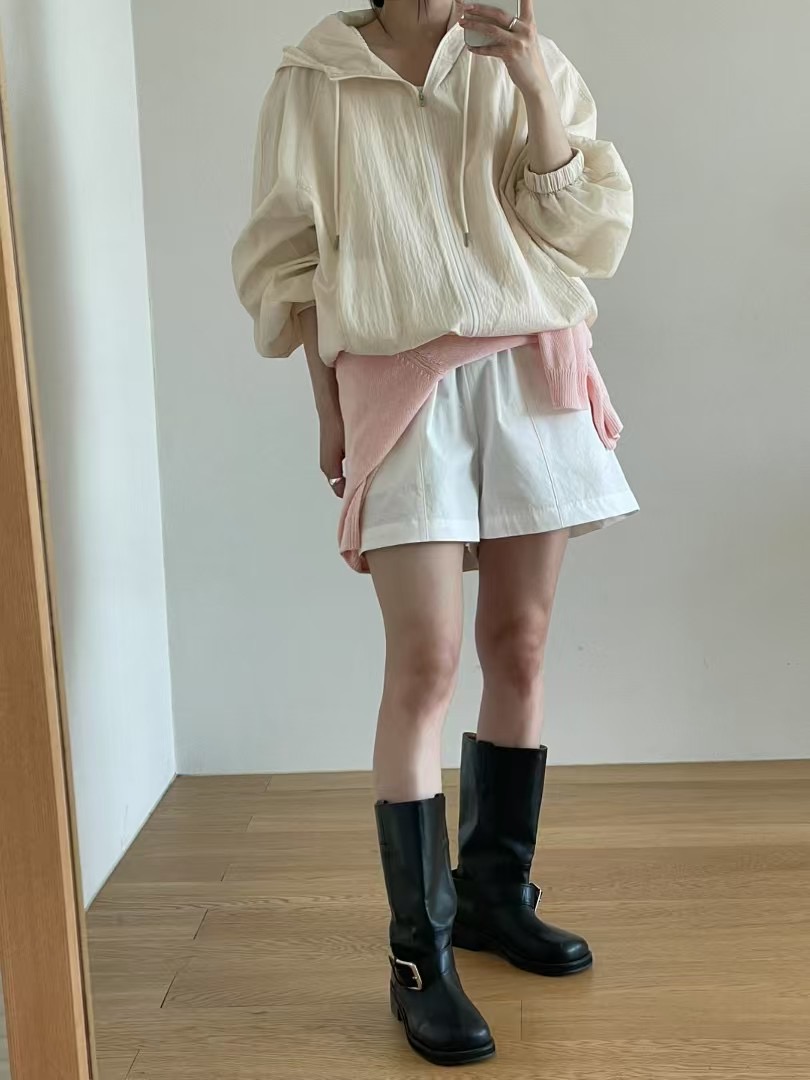 AMYGRACE東大門直郵女裝新款真品推薦人氣熱賣短褲棉質紐扣AMYGRACE短褲