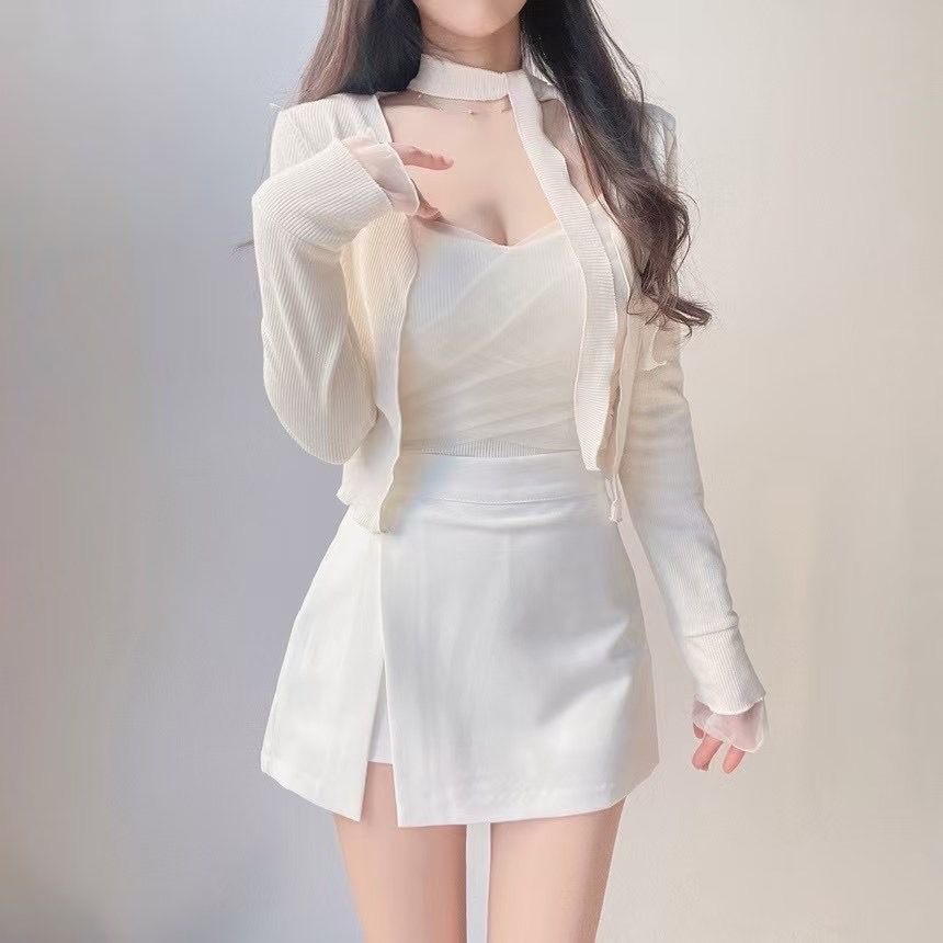 Ruhot東大門實拍女士新品時尚人氣真品25春夏休閑套裝含脖帶Ruhot套裝