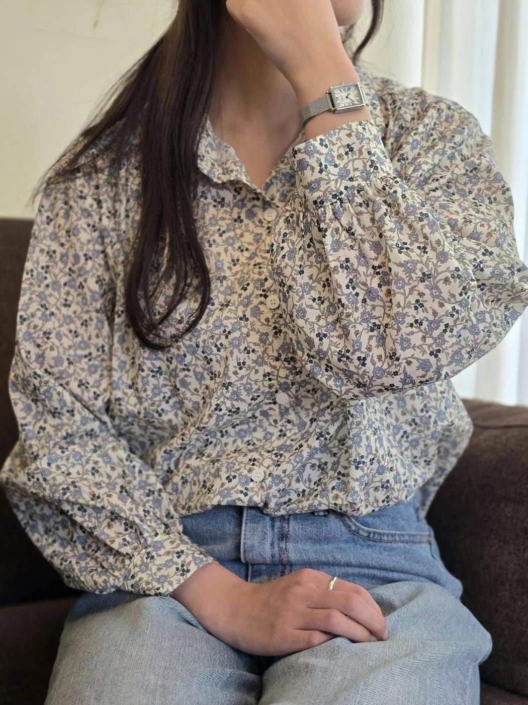 MU 뮤-T韓國直郵女士新款職業真品推薦25春夏時尚襯衫蕾絲衫MU 뮤-T襯衫/蕾絲衫